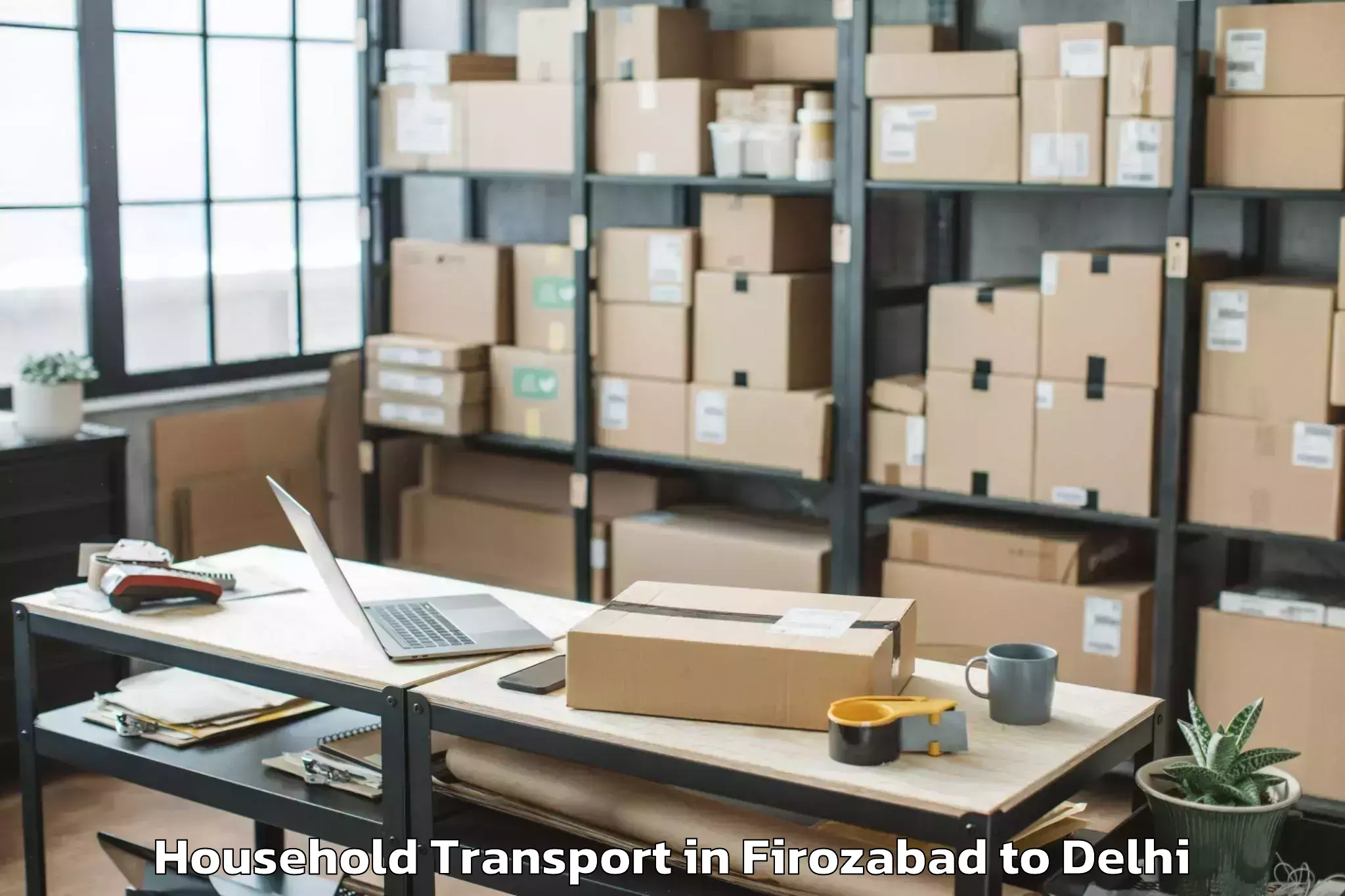 Hassle-Free Firozabad to Karol Bagh Household Transport